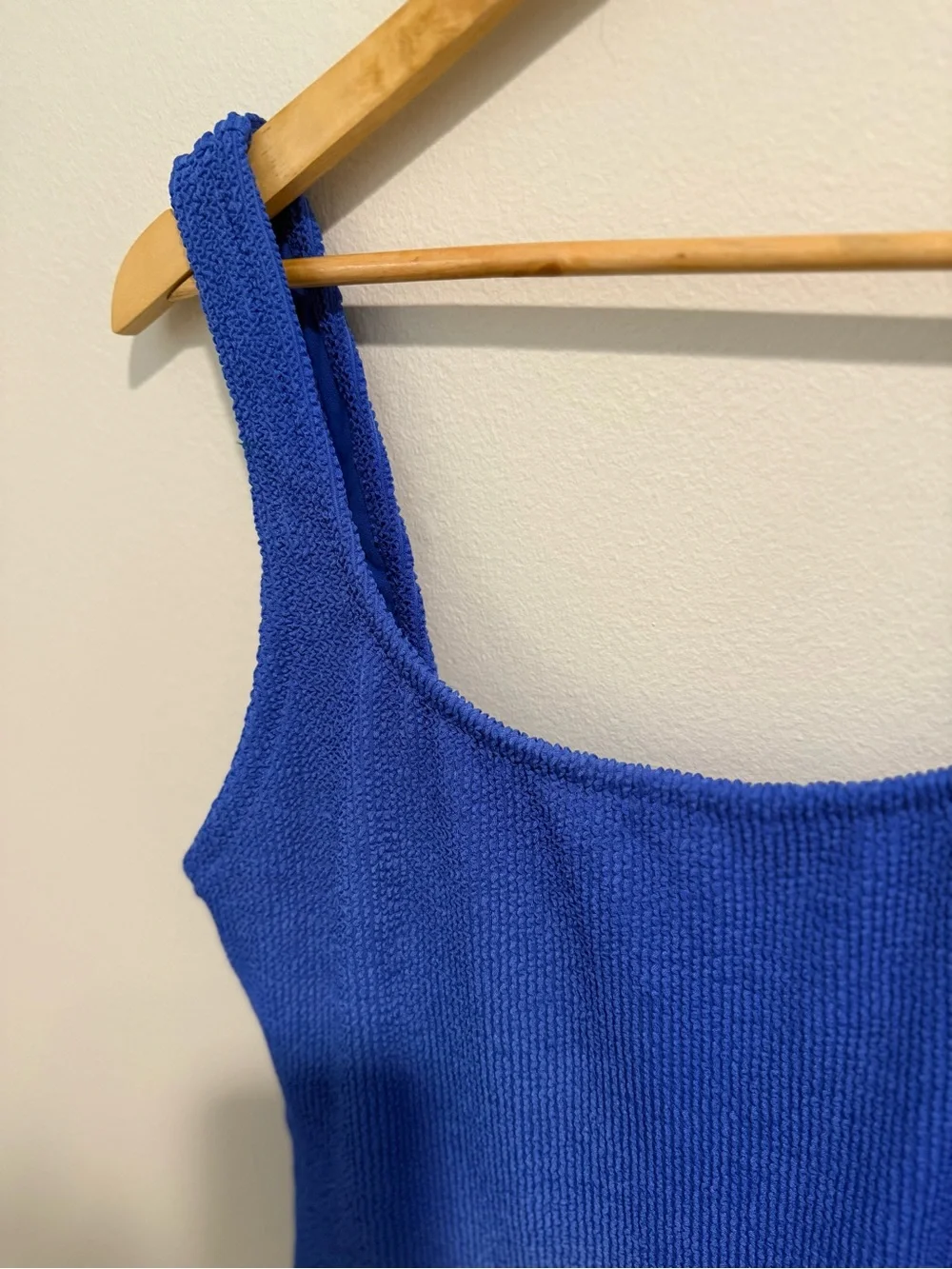 Shade & Shore Royal Blue Classic Preppy One Piece Swim Suit Scoop Neck XL 12-14